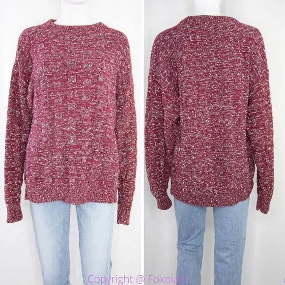 Vintage Traverse Bay 100% cotton burgundy sweater, size‎ M, women's Size M - Image 2