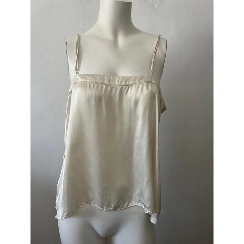 Aritzia Wilfred Silk Camisole Tank L Sain Ivory Pullover Holiday Party Luxe NYE - Image 2