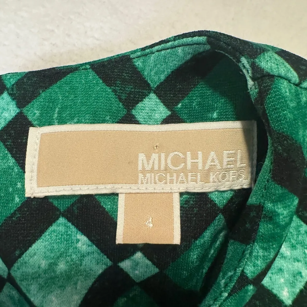 Michael Kors Green Patterned Dress - Image 3