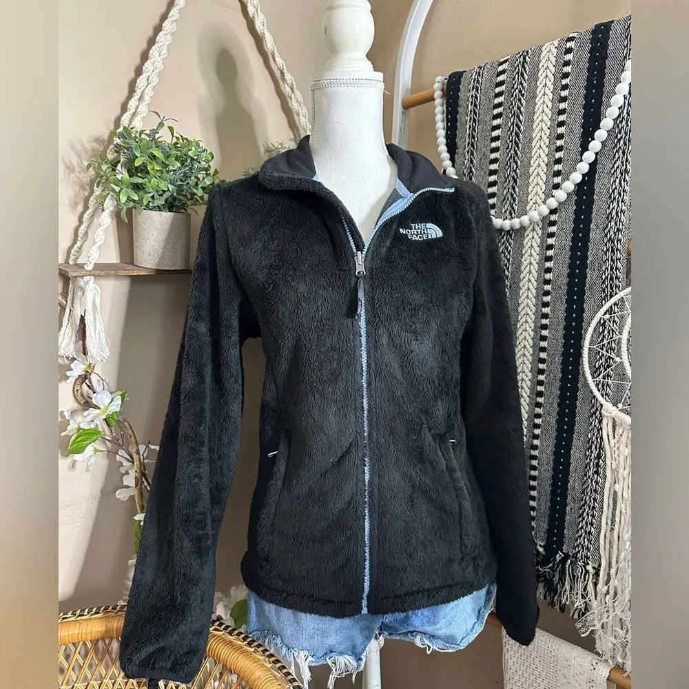 The North Face Black/Lavender Purple Plush Fleece Fuzzy Zip Up Jacket - Image 6