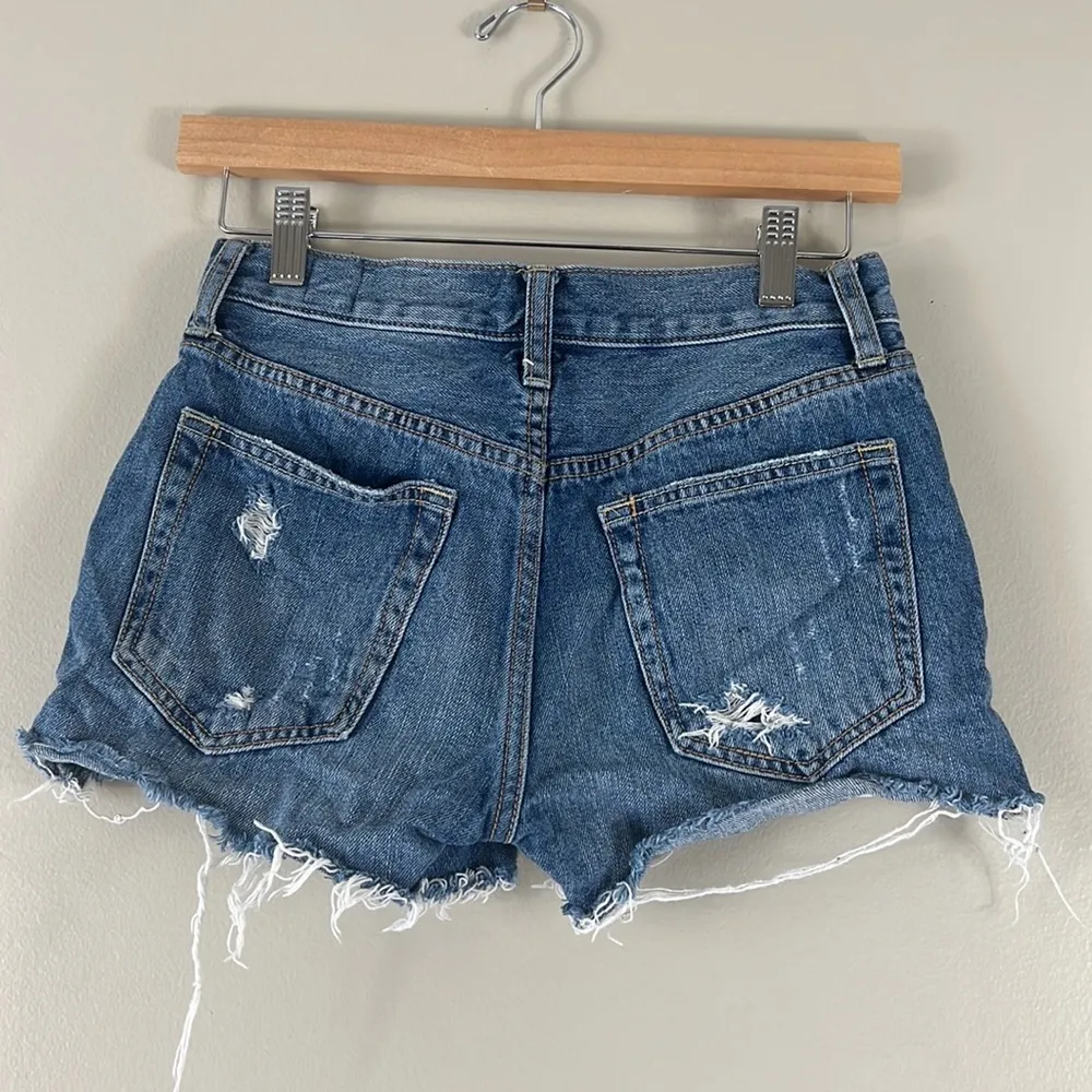 Free People Sofia Distressed Denim Shorts - Image 4