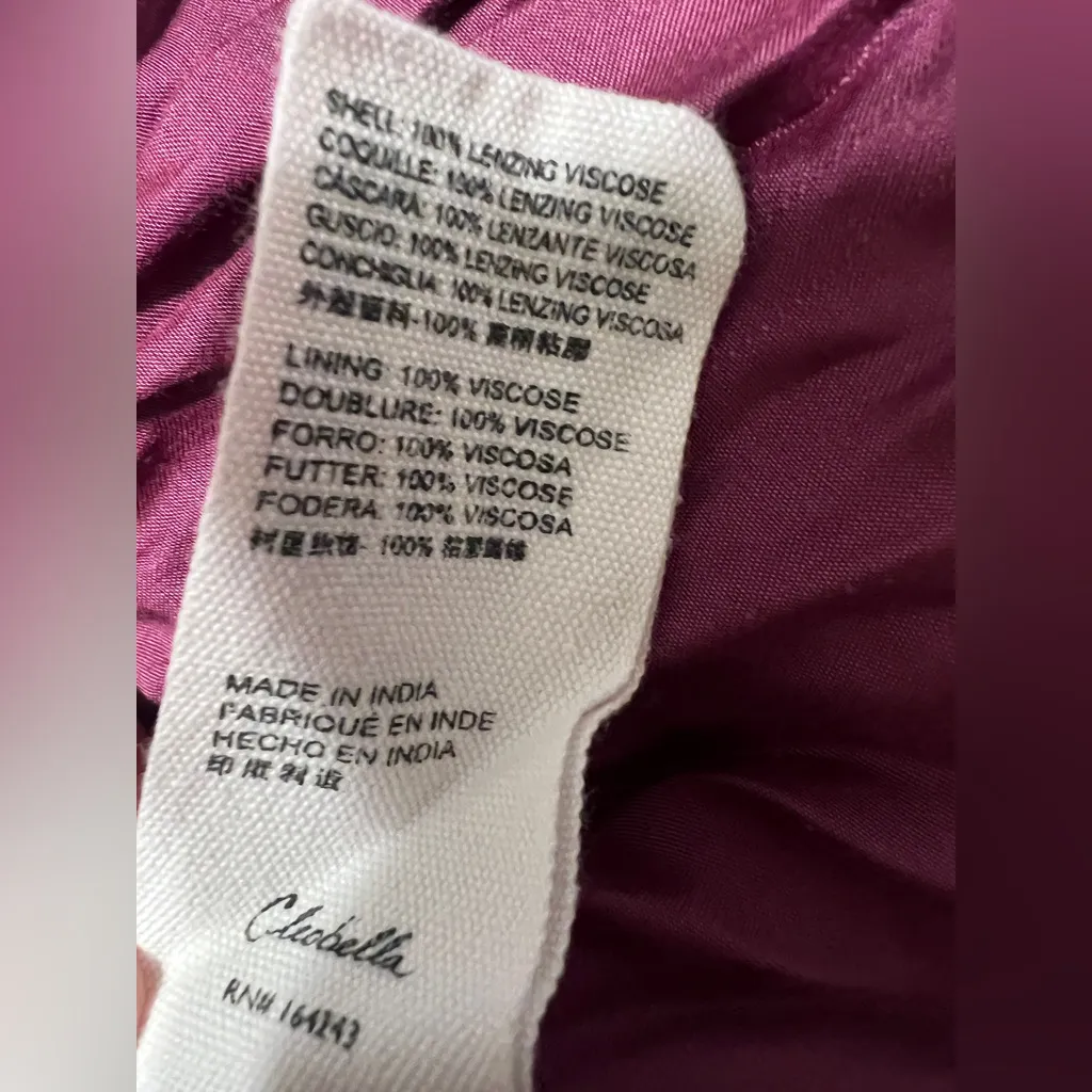 Cleobella Everly Mini Dress Botanical Floral Magenta Fairy Bohemian Boho Garden - Image 6