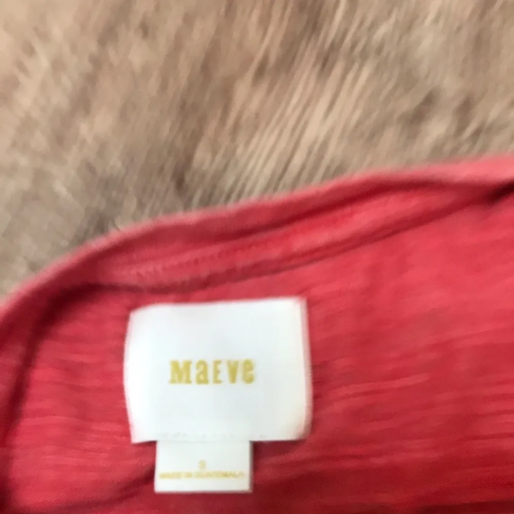 Anthro Maeve Woodsbro Side Tie Tank Top Coral - Image 6