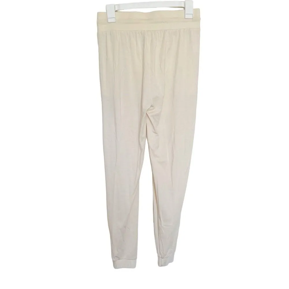 Loft Womens Sleep Sz XS Pants Jogger Loungewear Pajama Sleepwear Cream Pockets - Image 2