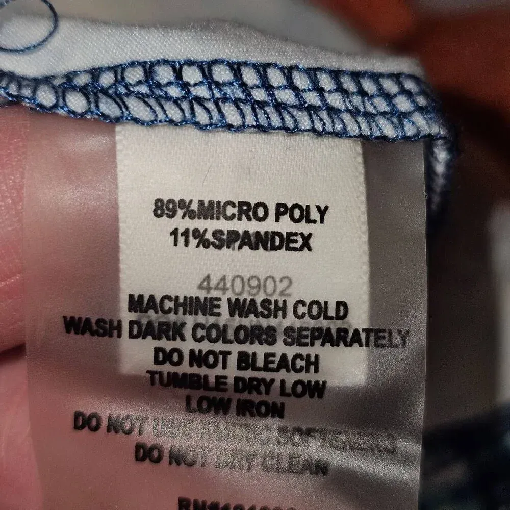 Title Nine Womens Teal Blue White Long Sleeve Shirt‎ XS - Image 5