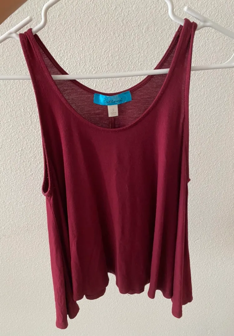 Francesca's Red Flowy Tank - Image 3