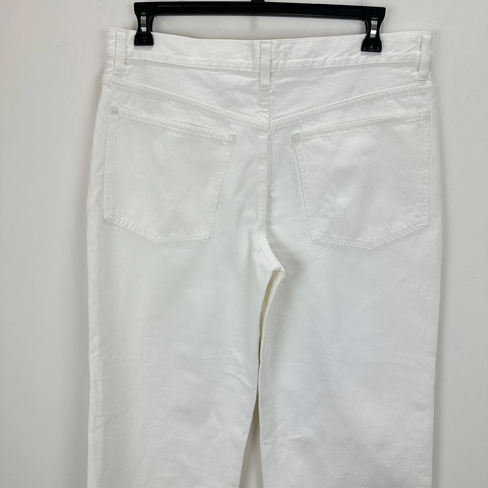 Madewell Low Slung Baggy Crop Jean Pure White Rigid Denim Relaxed US 30 NWT - Image 15