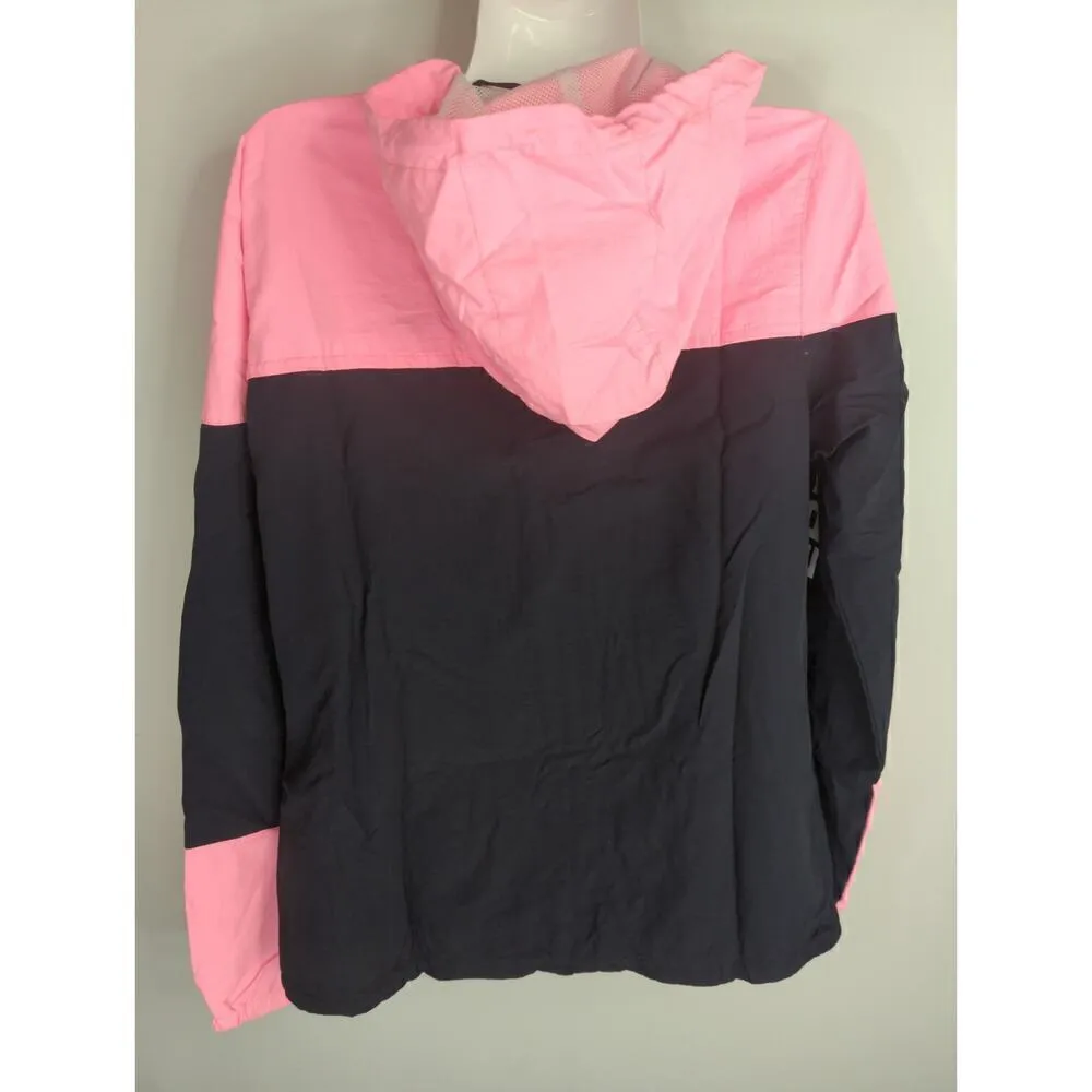Superdry Colorblock Cagoule Hooded Full Zip Pink Black Women's Size 10 - Image 9
