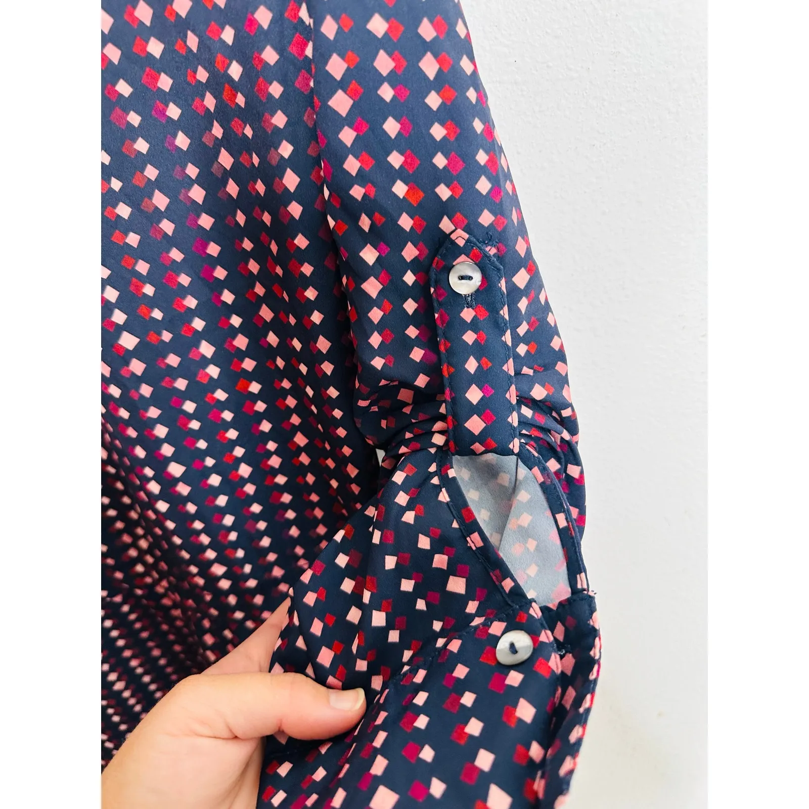 SLATE & WILLOW Purple City Lights Shirt Collar Neckline Shirtdress Size Small - Image 5