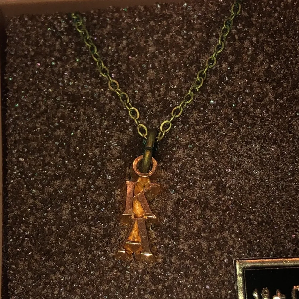 Kappa Alpha Lavaliere Charm Dainty Vintage Sorority Pendant Necklace Gold - Image 4