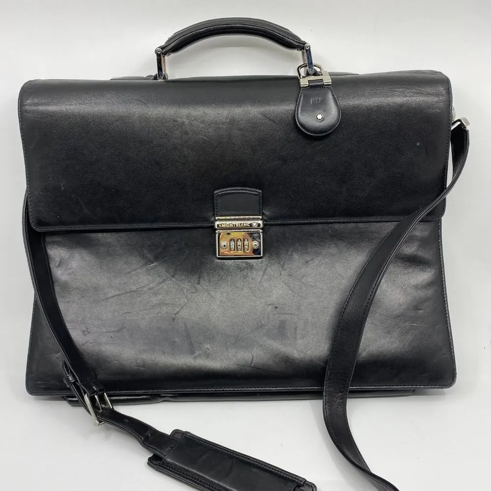 MONT BLANC Leather Briefcase - Image 3