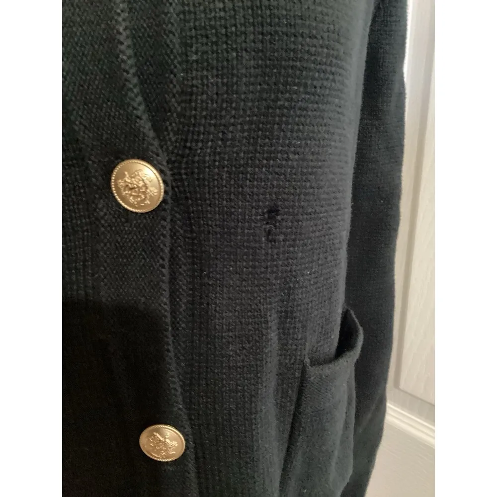 J. Crew Relaxed Emilie Sweater Lady Jacket White Black Cotton Knit S - Image 4