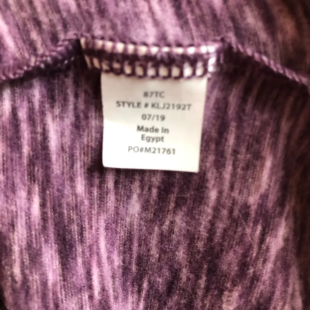 Marika Sweatshirt Side Zip Purple Space Dye Top Sz XL EUC Winter Workout Piece - Image 10