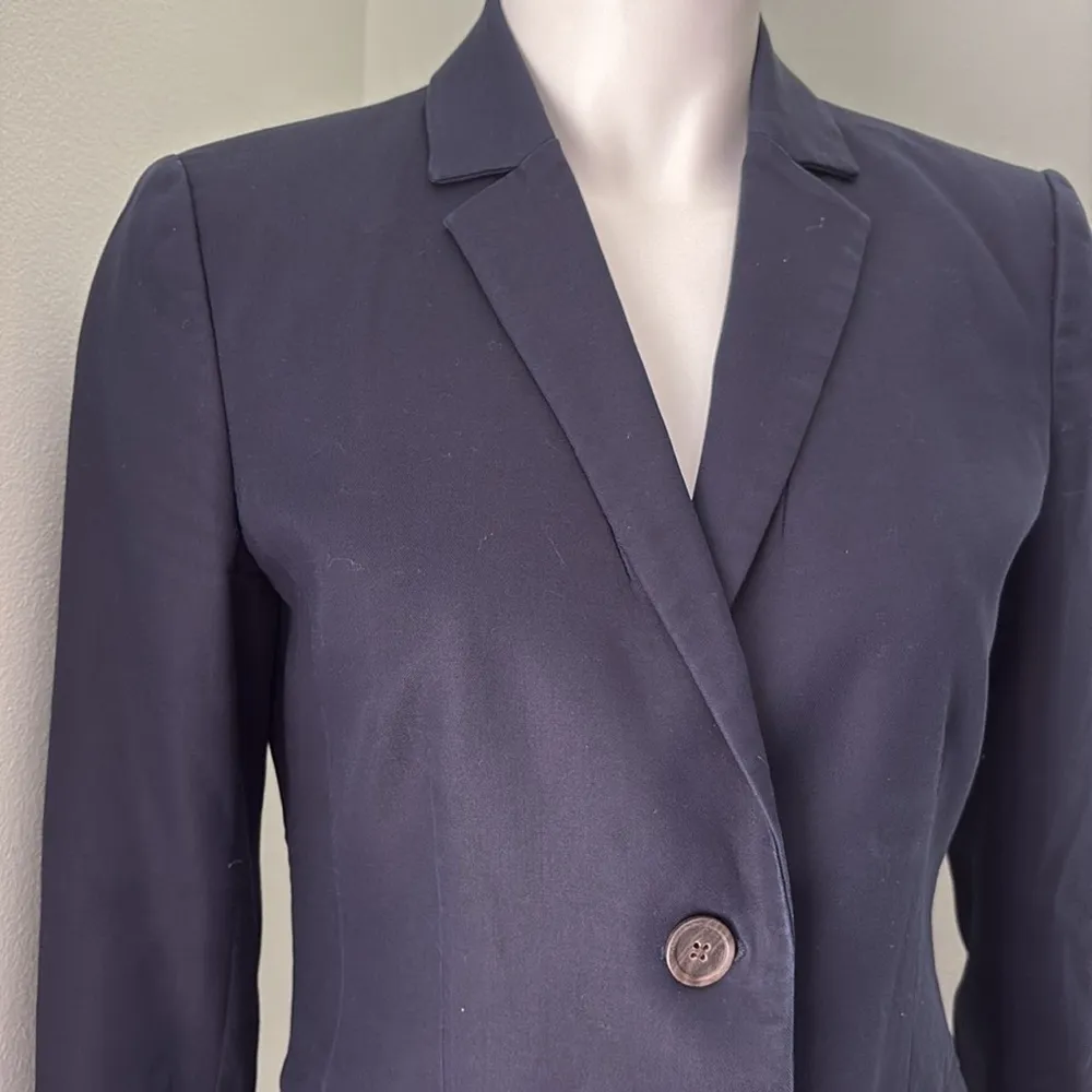 J.Crew Navy Superfine Cotton Blazer 4 - Image 3