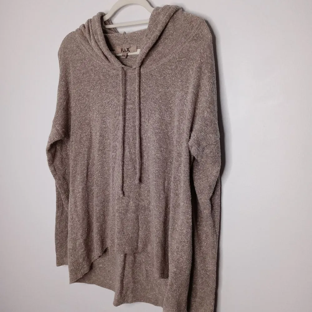 FLAX tan hoodie size small - Image 2