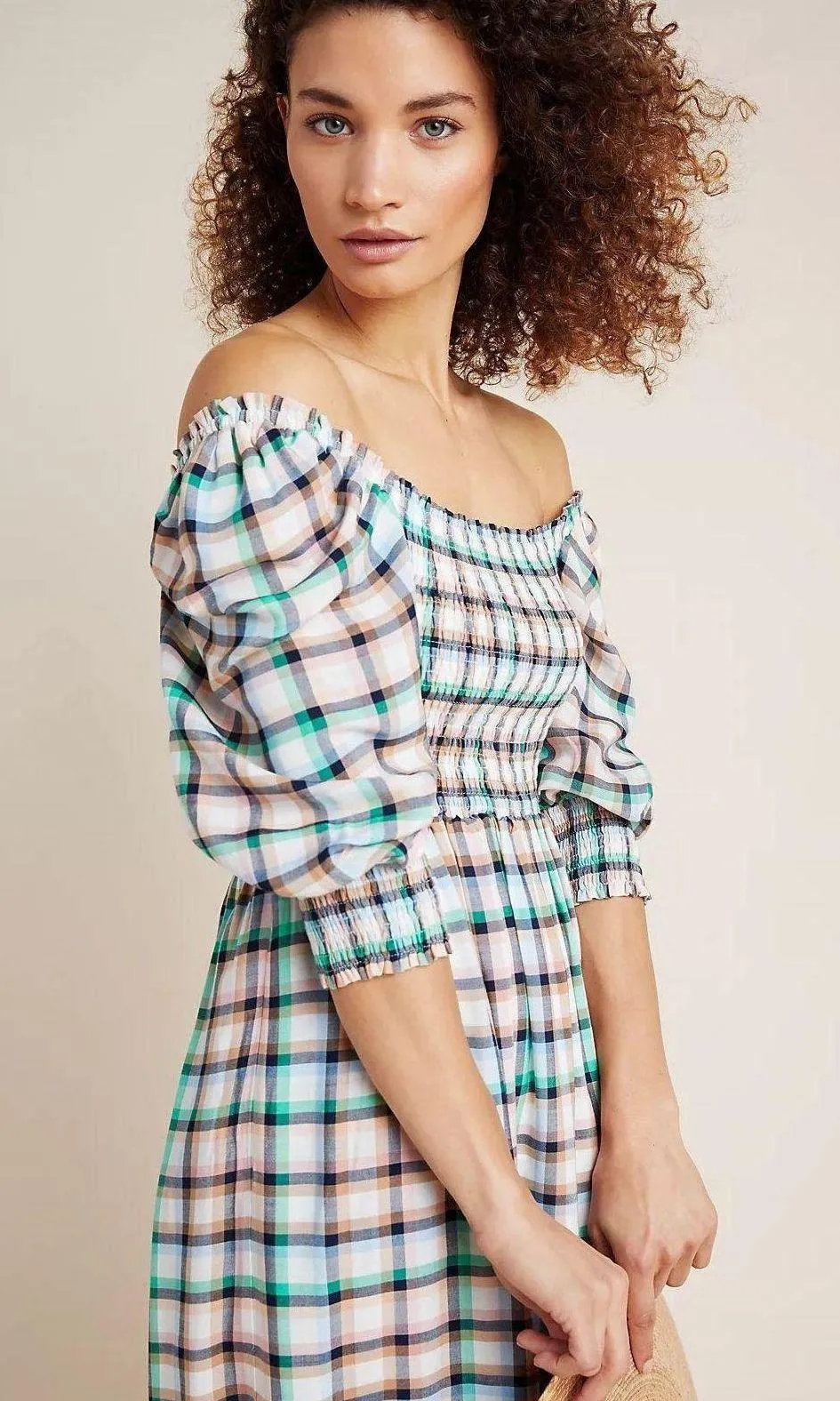 Maeve Cerie Smocked Midi Dress - Image 4