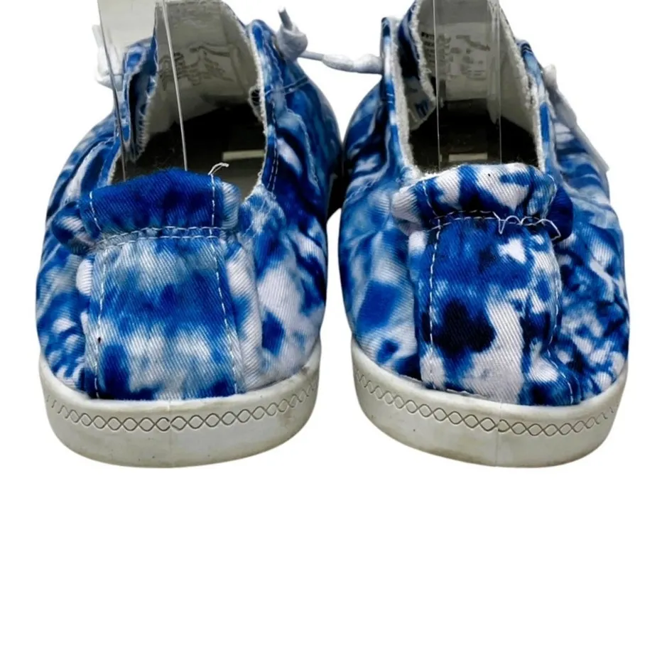 Time & Tru Women's Memory Foam Scrunch Back Blue Tie Dye Sneakers Shoes ~ 12W Size 12 - Image 6