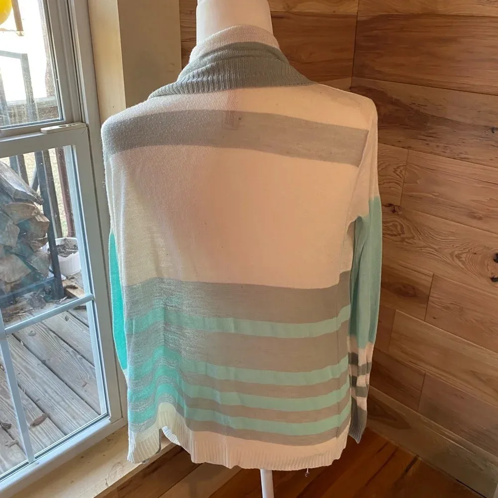 No Boundaries gray striped open cardigan size medium (7-9)‎ - Image 5