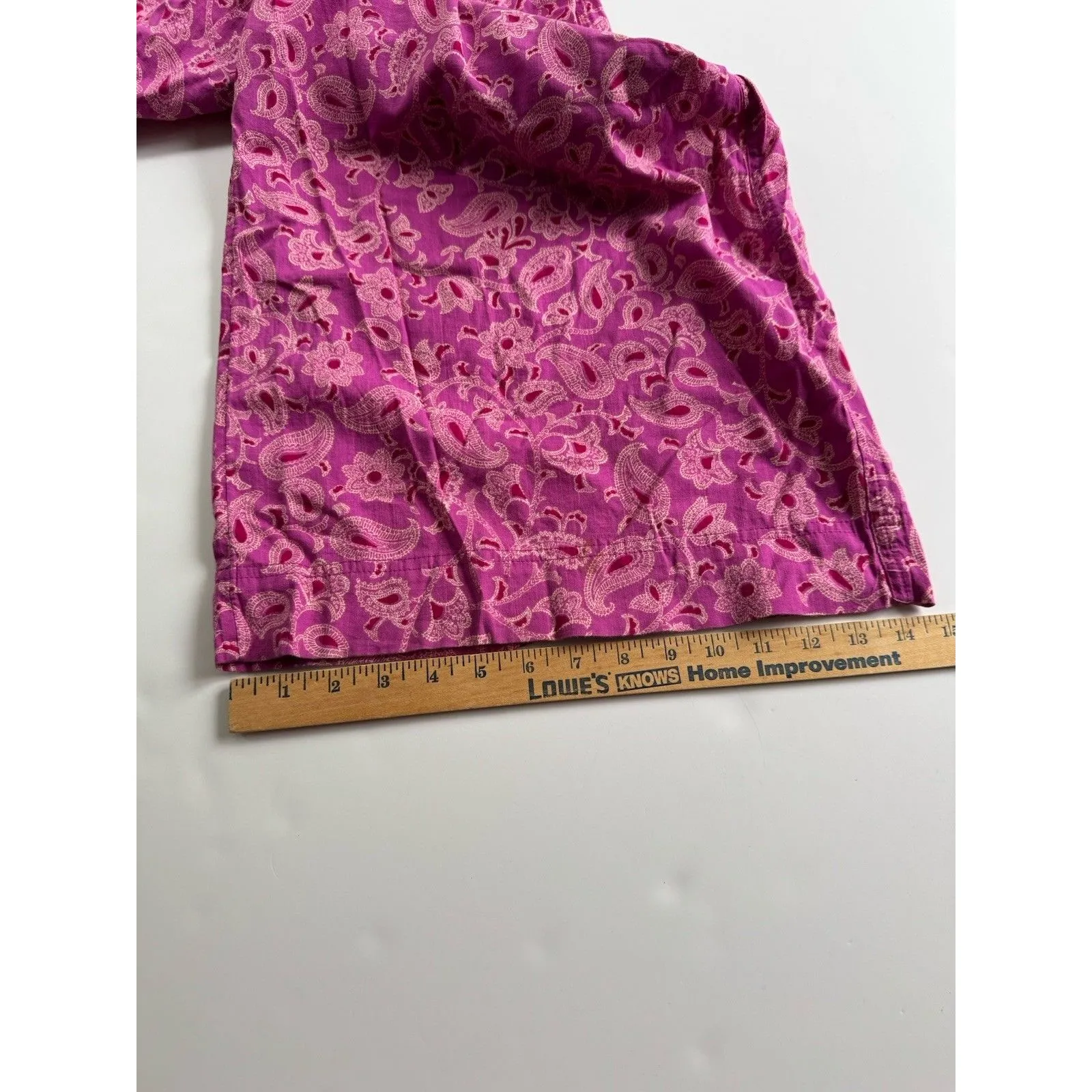 Knox Rose Pink Paisley Wide Leg Pull On Pants Cottage Core Festival Size XL - Image 7