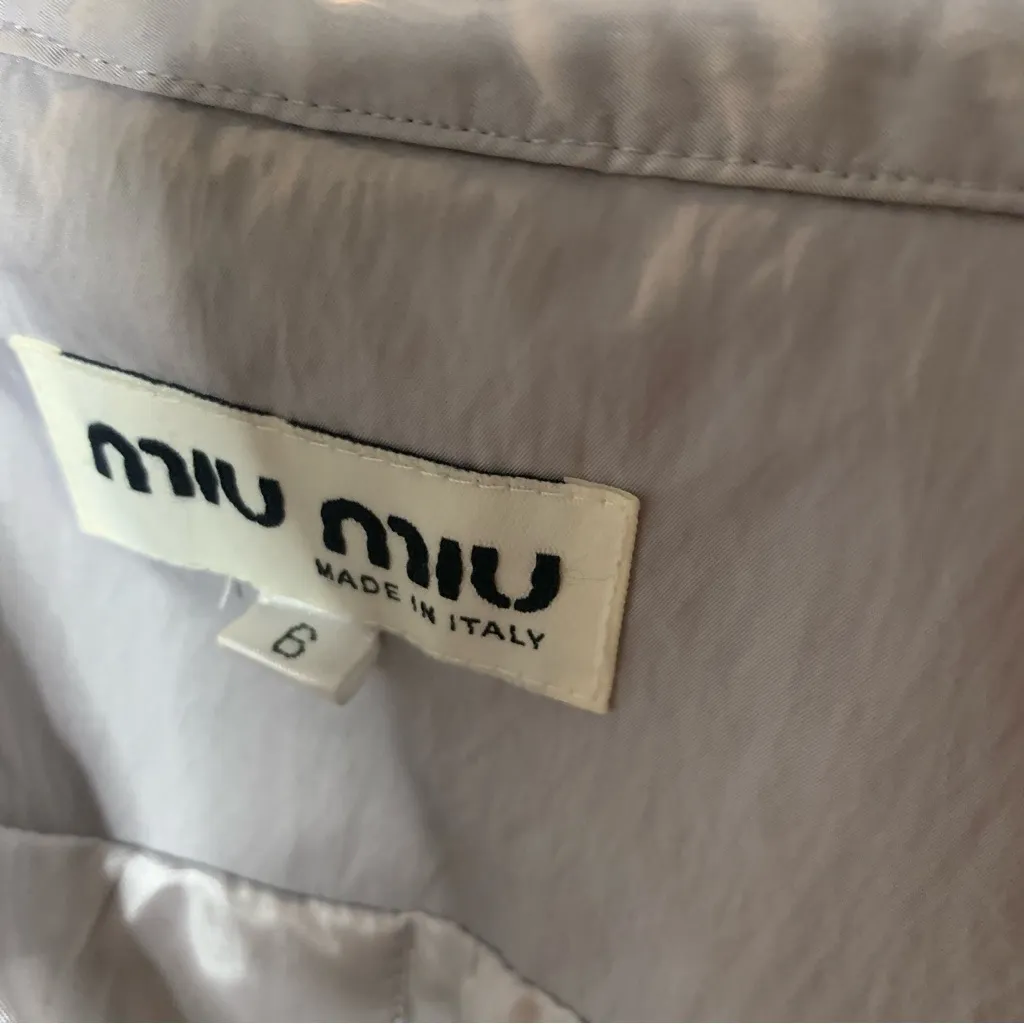 • Miu Miu jacket gray trench coat size 6 - Image 6
