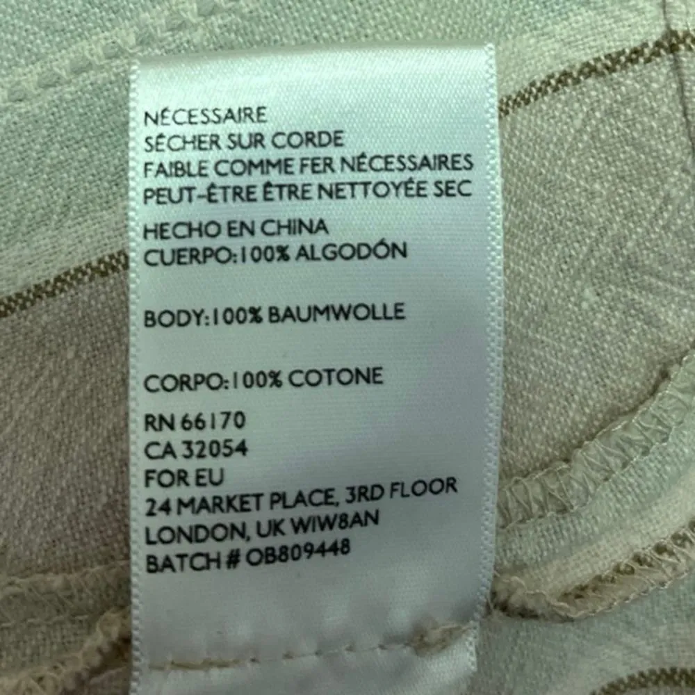 Urban Outfitters Tess Tan Lace-Up Striped High Waist Twill Casual Shorts Size 0 - Image 5