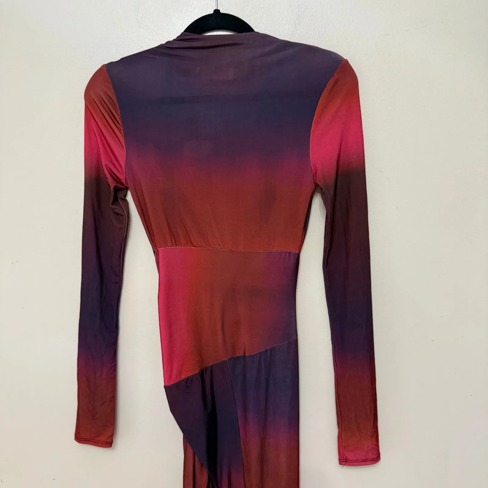 NWT Daska High Neck Maxi Dress in Dark Ombre Print Women's Size US 2 UK XS Orange - Image 6