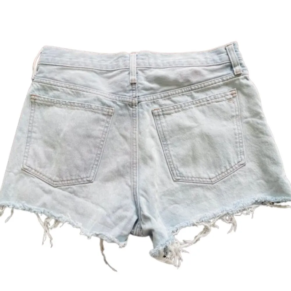 MADEWELL Relaxed Denim Cut Off Raw Hem Shorts in Essen Wash 28 ND178 - Image 3