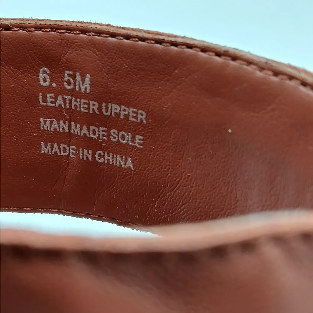 Rebecca Minkoff Marciann Womens Sandals Shoes 6.5M Brown Leather Flats Slides - Image 8