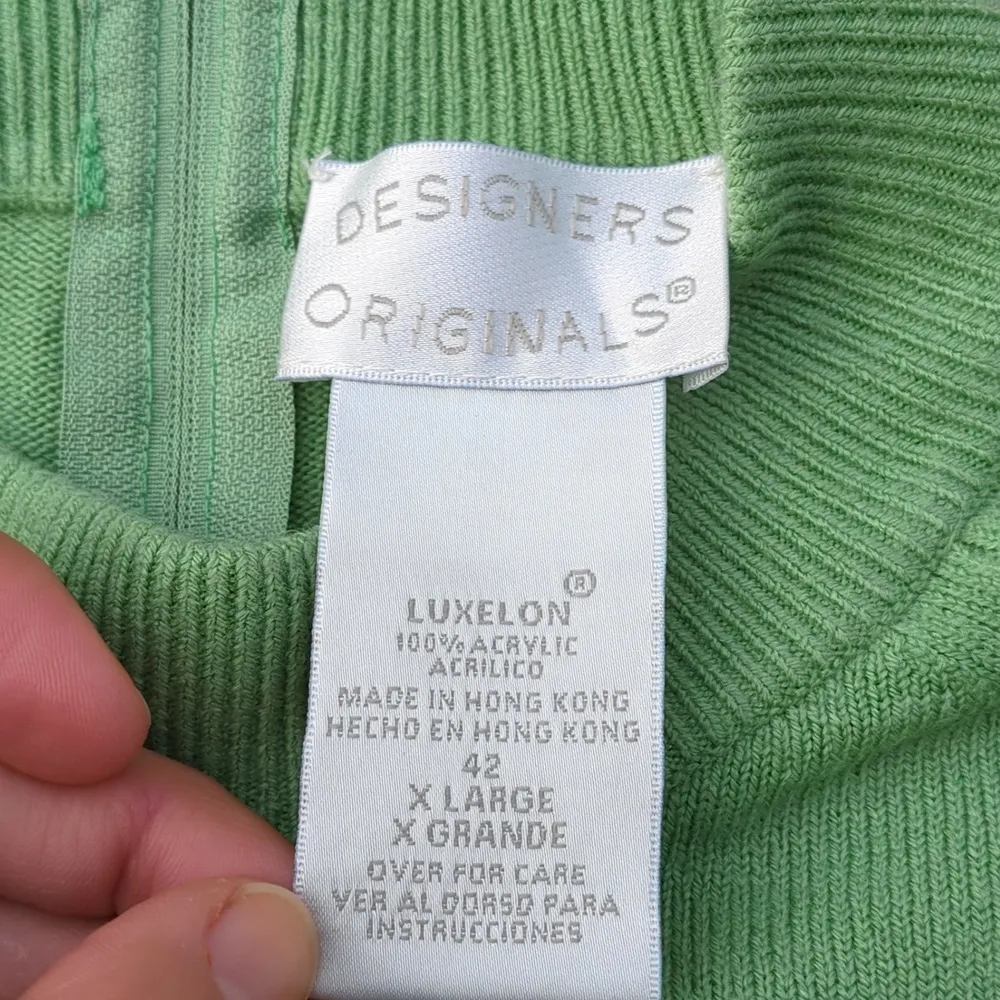 Designers Orignals Luxelon Mock Neck Sweater with 1/4 Back Zipper Size XL - Image 8