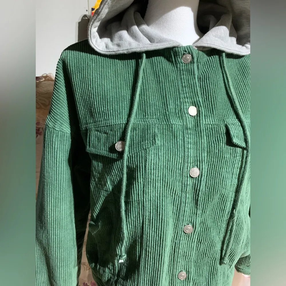 Pol Green Corduroy Jacket - Image 3