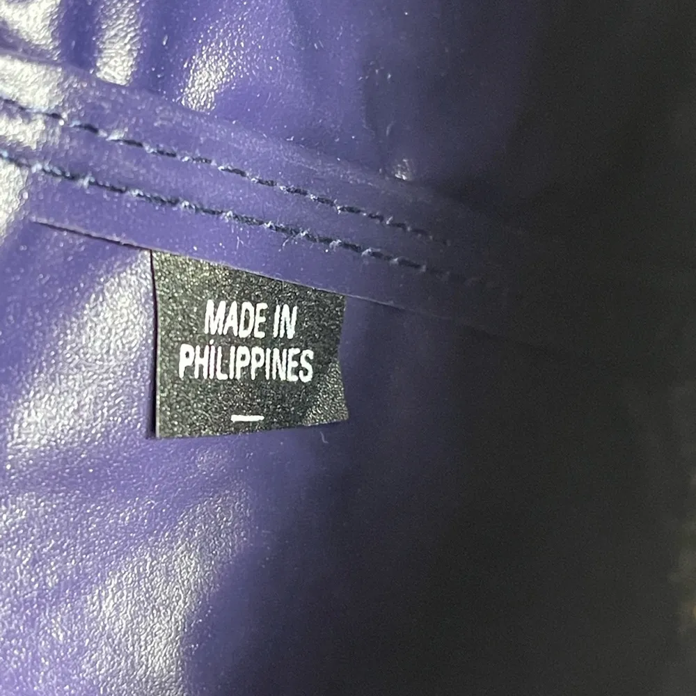 Vintage Tapestry Geometric Cosmetic Travel Bag 9x6x6 Made in Philippines Purple - Image 5