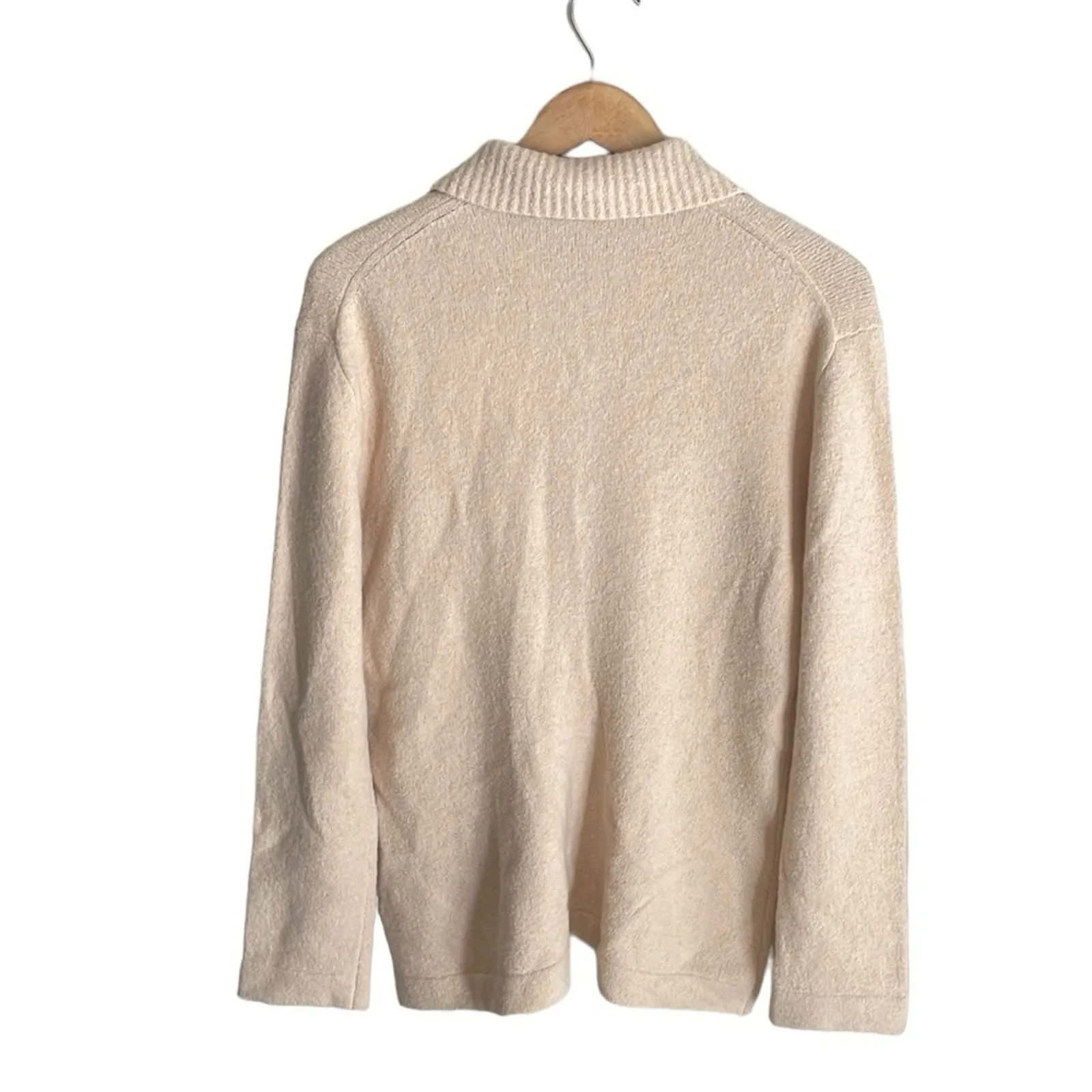 Vince Fitted Polo Wool Cashmere Cardigan - Image 4