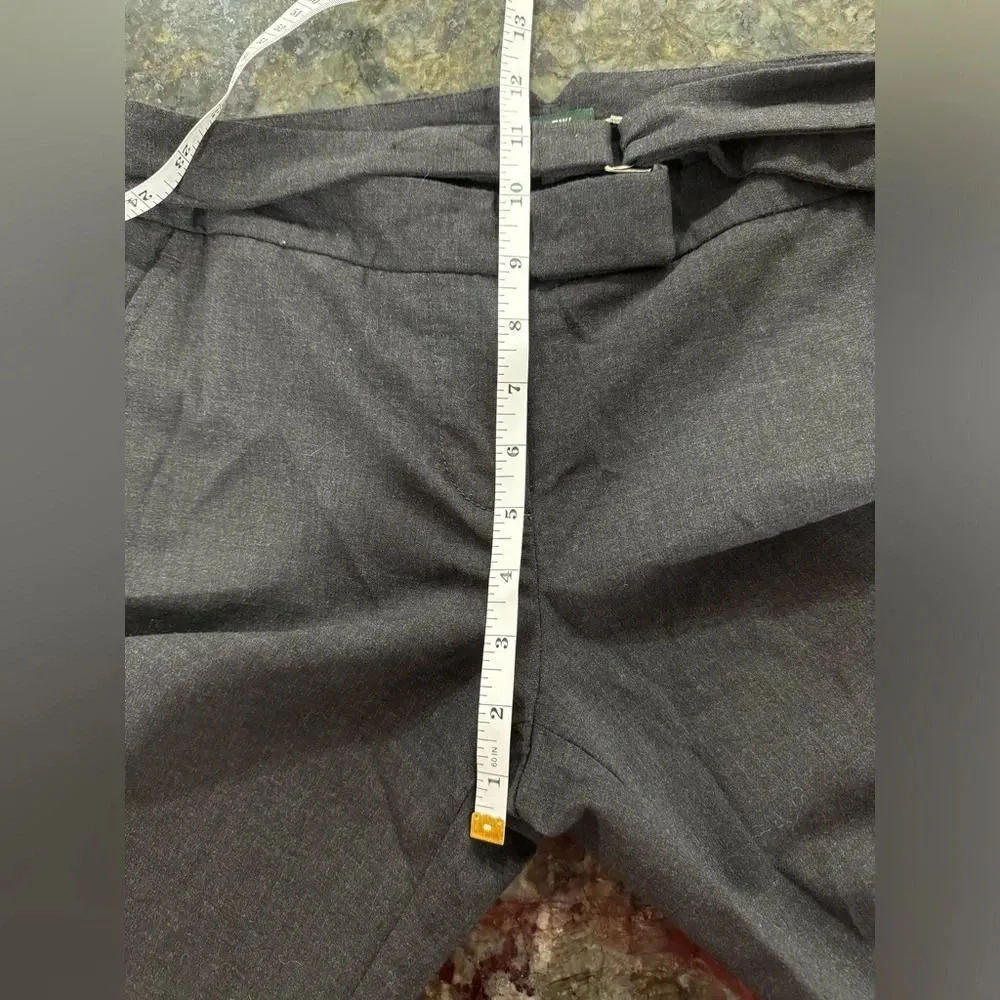 J Crew dark grey dress pants trousers wide leg size 4‎ - Image 6