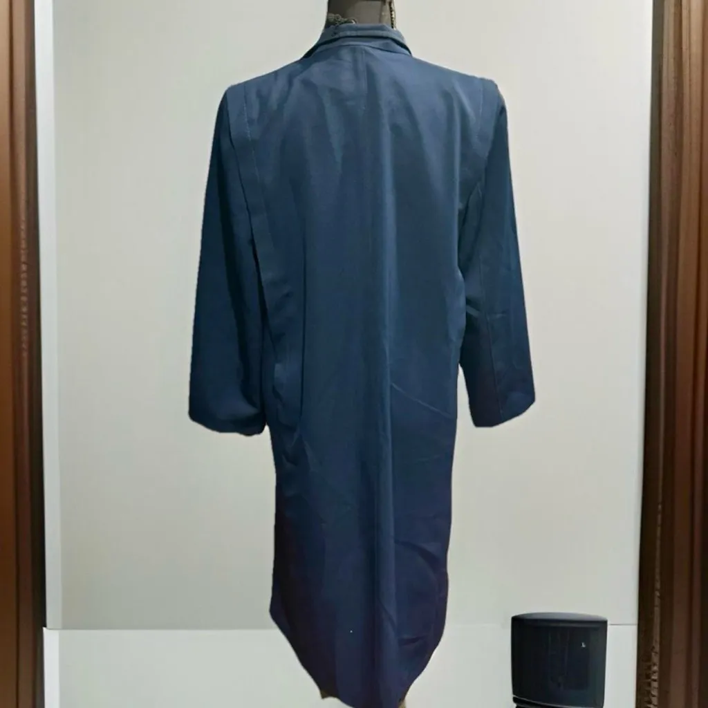 Vintage Blue Women's Trench Coat Size undefined - Image 2