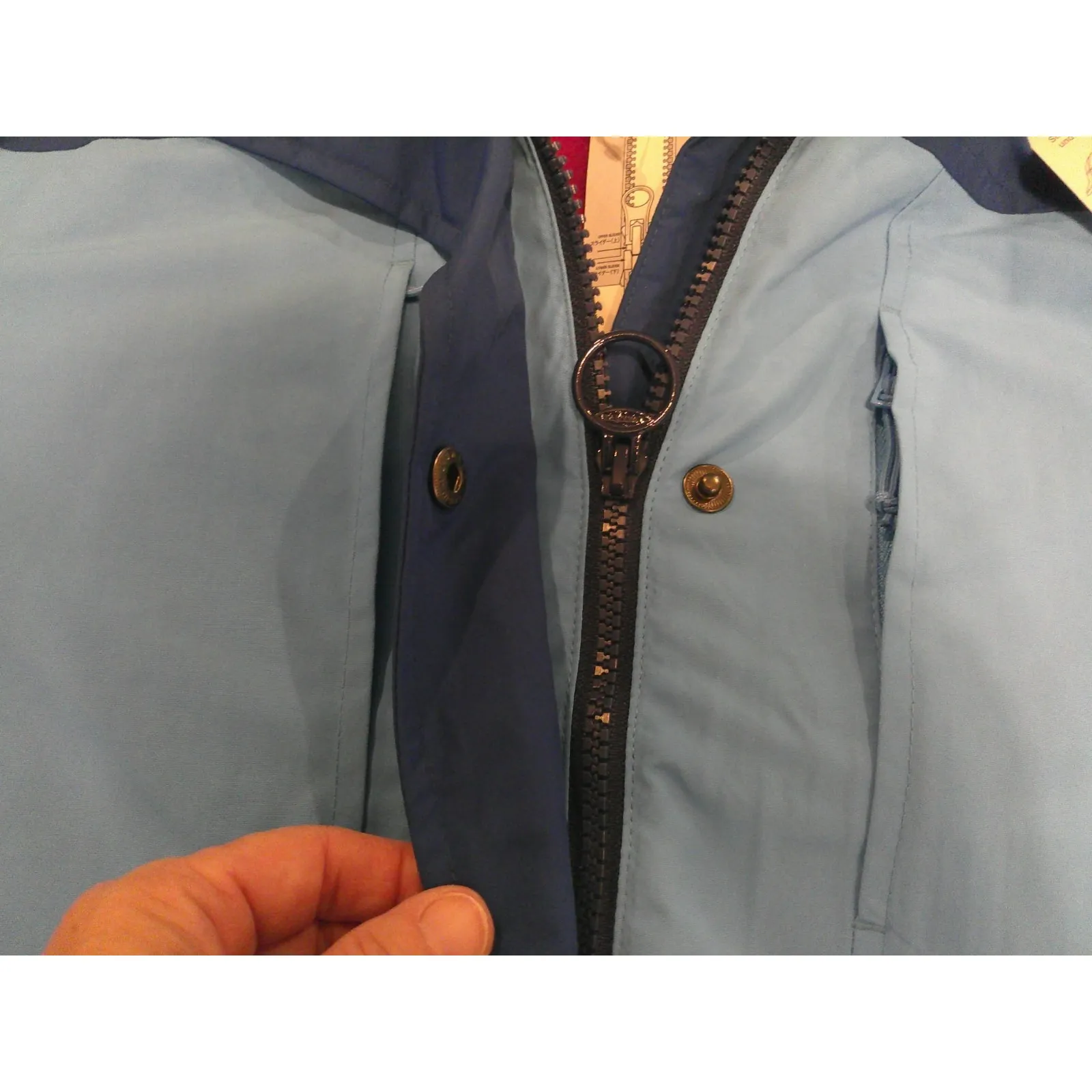 Lands End Jacket Womens XL 18 Blue Purple Fleece Lining Hoodie‎ Waterproof NEW - Image 3