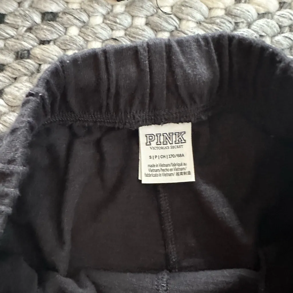 PINK Victoria's Secret Black Hoodie set  - Image 5