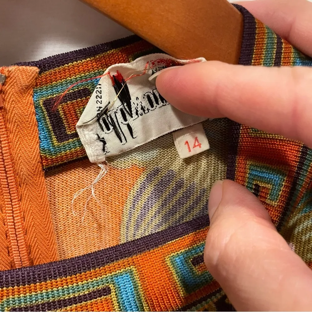 Vintage 1960’s Goldworm old money Saks boujee midi dress long sleeve luxury ✨✨ Orange Size M - Image 11