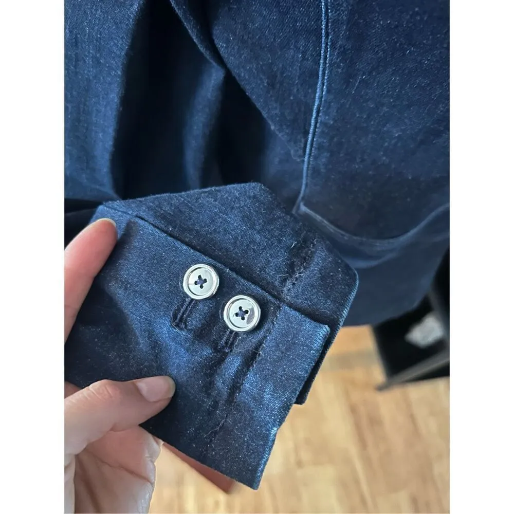 White House black market blue jacket blazer size 4 stylish form fitting ￼ - Image 5