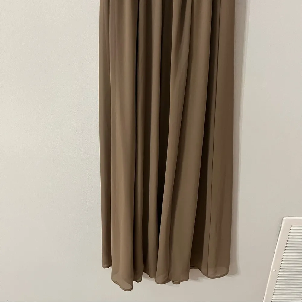 Show Me Your MuMu Dune Chiffon Taupe Emily Empire Waist Maxi Dress Size XS - Image 14