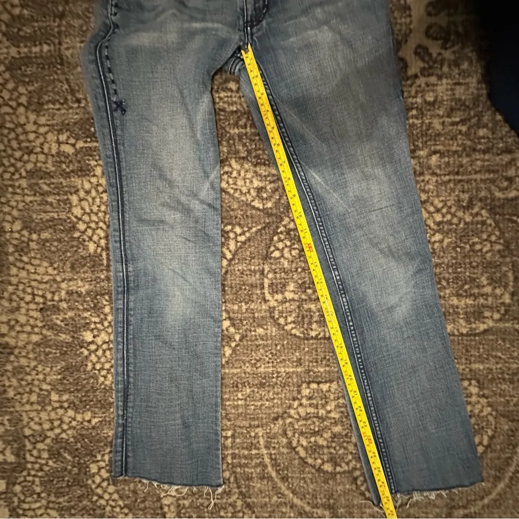 Antik Denim Women’s Size 27 Blue Wash Embroidered Back Pocket Straight Jeans - Image 11