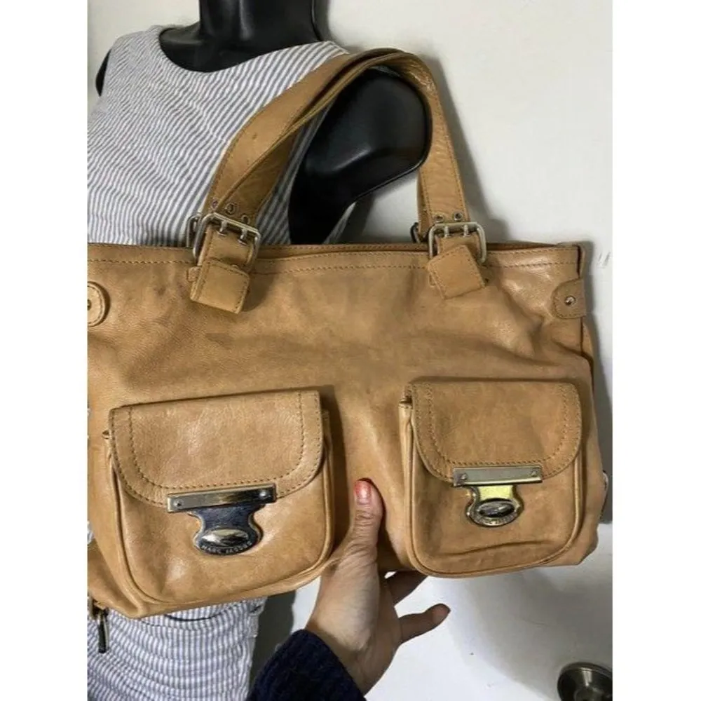 Marc Jacobs tan leather shoulder bag - Image 8