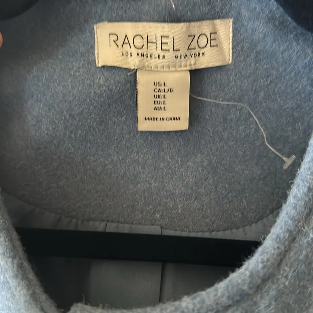 NWOT RACHEL  ZOE POWDER BLUE COAT BLAZER GOLD BUTTON - Image 7
