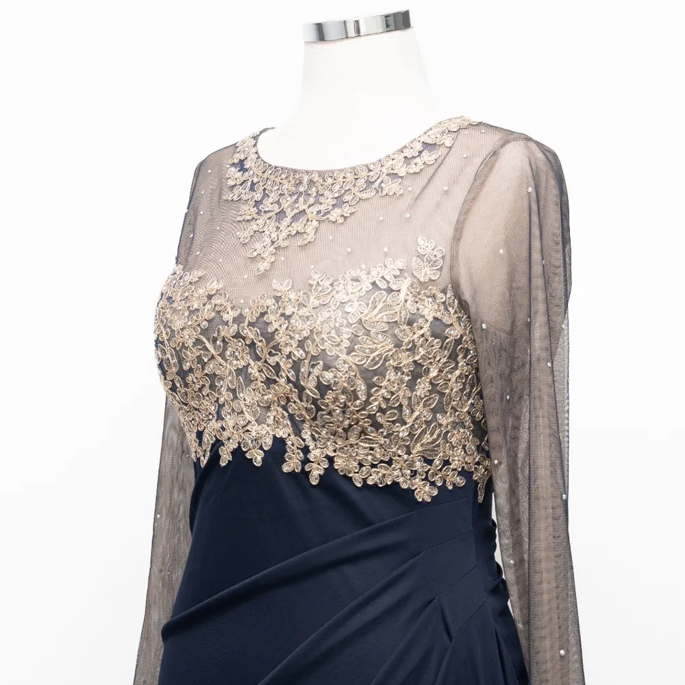 XSCAPE - Embellished Illusion-Bodice Ruched Gown - Image 12