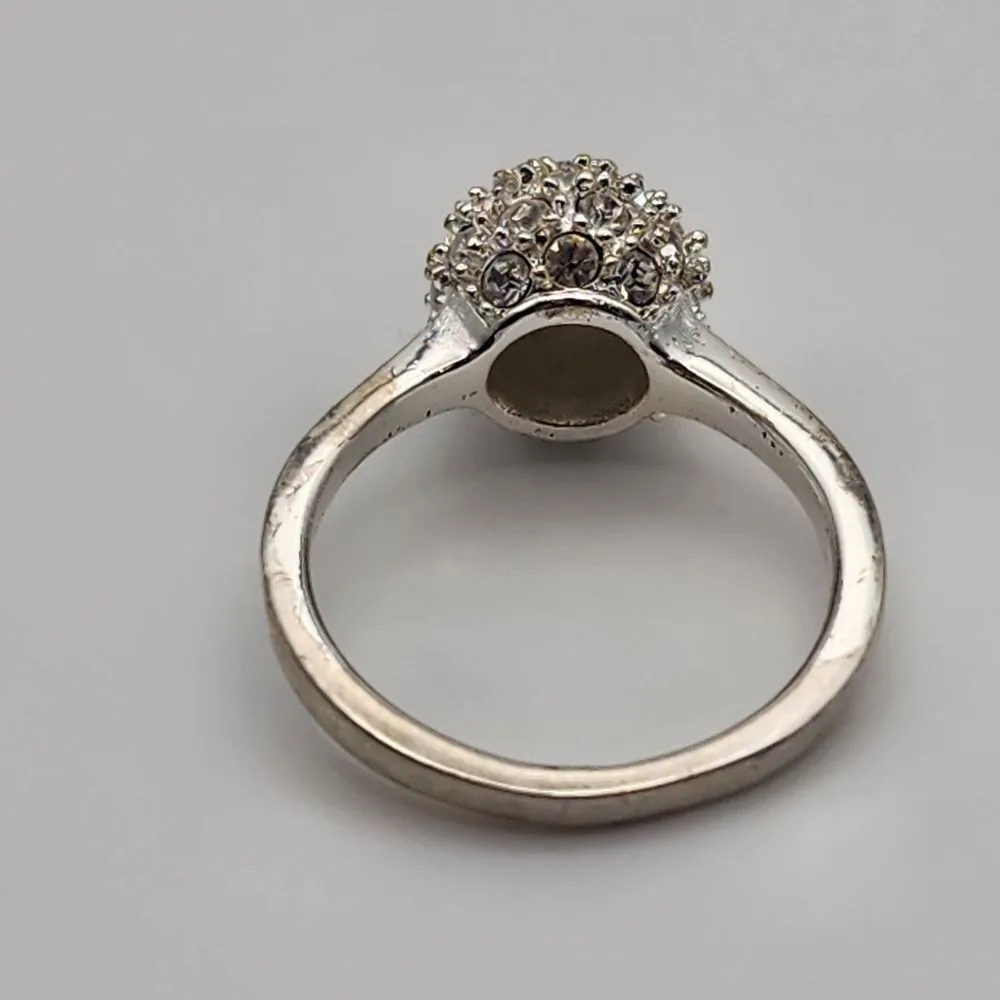 Vintage Best Silver Tone CZ Ball Ring (9.25) - Image 6
