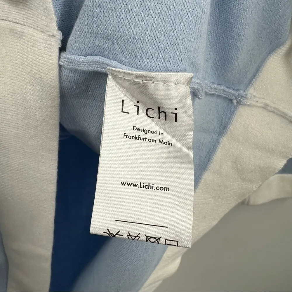 Lichi Frankfurt Light Blue Knit Cardigan Size M - Image 7