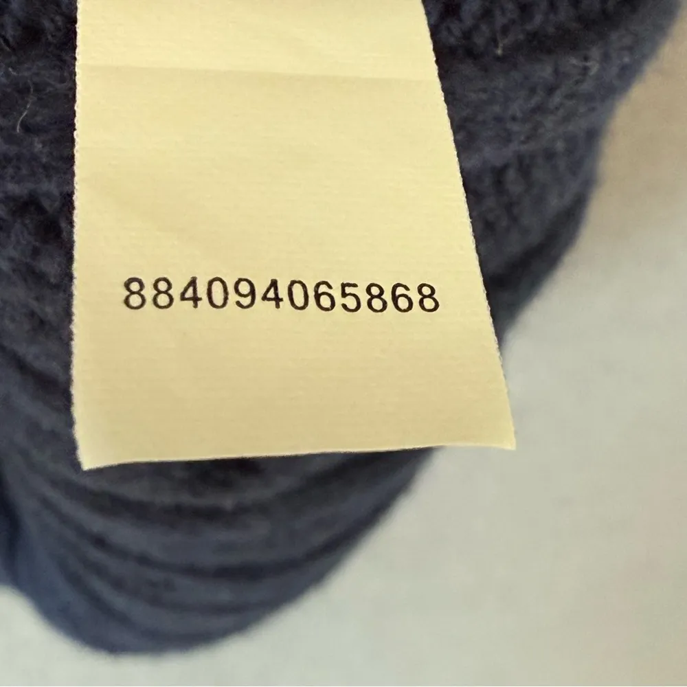 Chaps cable knit Dark Blue Cotton Sweater v-neck long sleeve‎ Large preppy y2k - Image 5