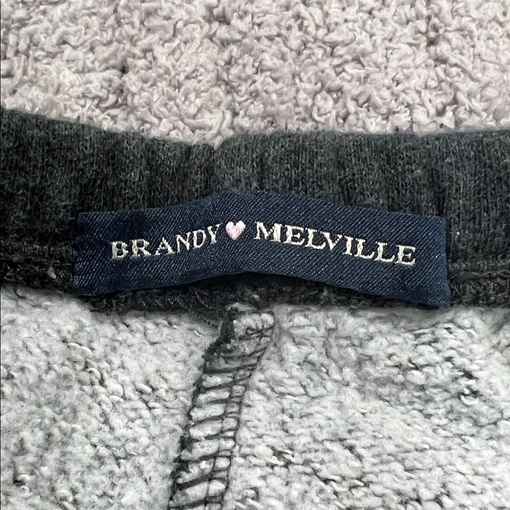 Brandy Melville Rosa Tie Charcoal Gray Sweatpants - Image 4