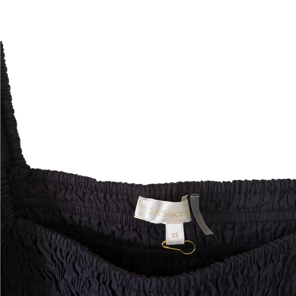 Loveshackfancy Asa Puff Sleeve Bubble Hem Mini Dress Black - Image 5