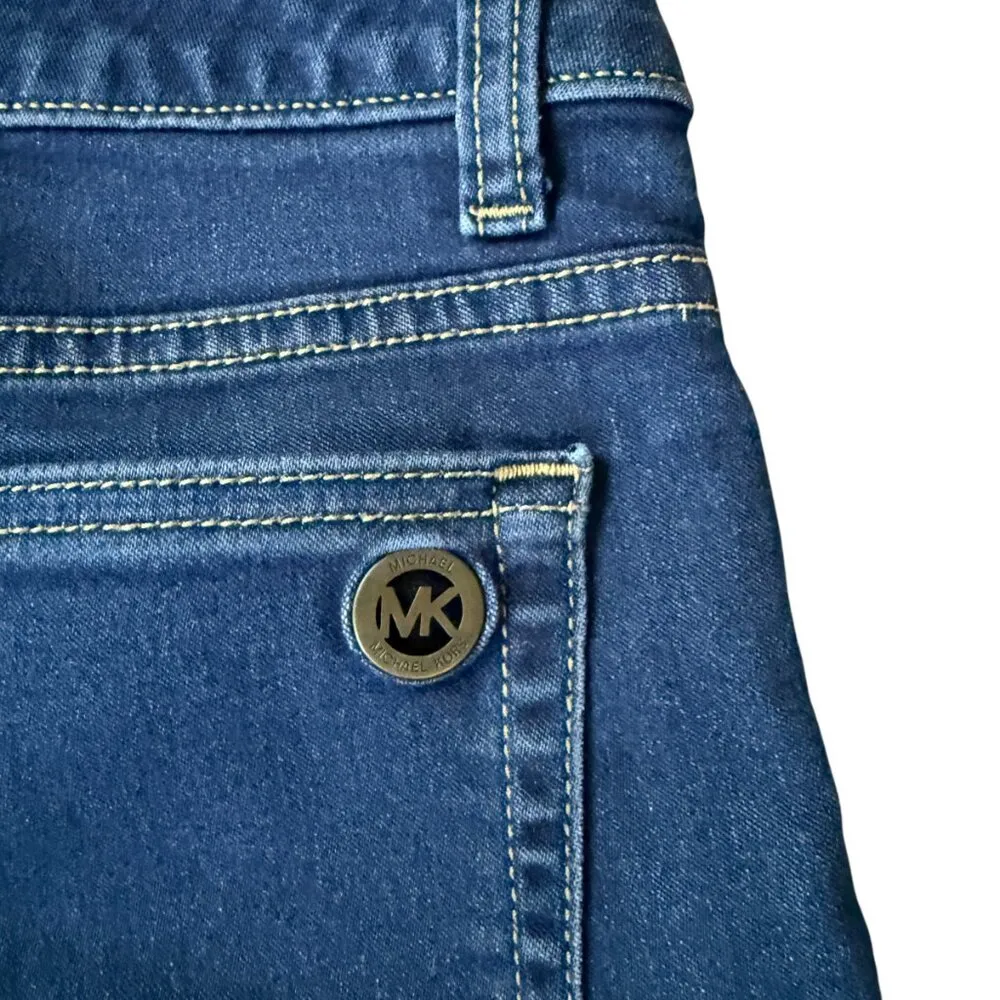 Michael Kors Izzy Cropped Skinny dark wash stretchy five pocket denim jeans 6 - Image 7