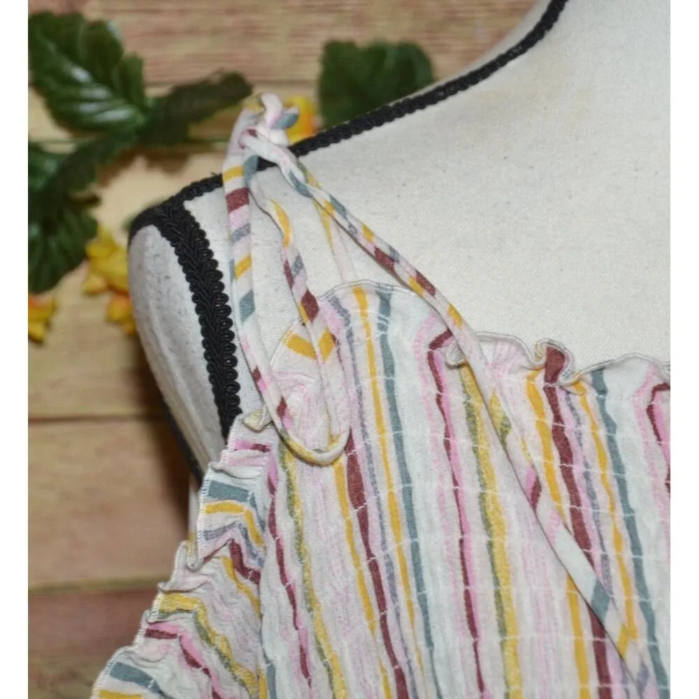 Wild Fable Striped Sleeveless Maxi Dress Plus Size 4X Tie Up Straps Sundress - Image 4